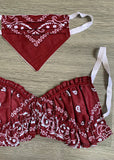 Butterfly Top - Burgundy Bandanna