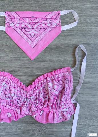 Butterfly Top - Pink Bandanna