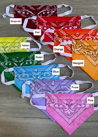Butterfly Top - Yellow, Orange, Green, Blue or Purple Bandanna