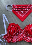 Butterfly Top - Red Bandanna