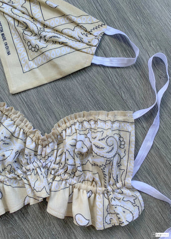Butterfly Top - Tan Bandanna
